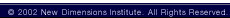 Copywrite 2002 New Dimensions Institute.  All Rights Reserved.
